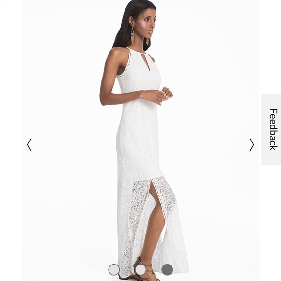 WHBM Sleeveless White Lace Maxi Dress - Picture 3 of 5